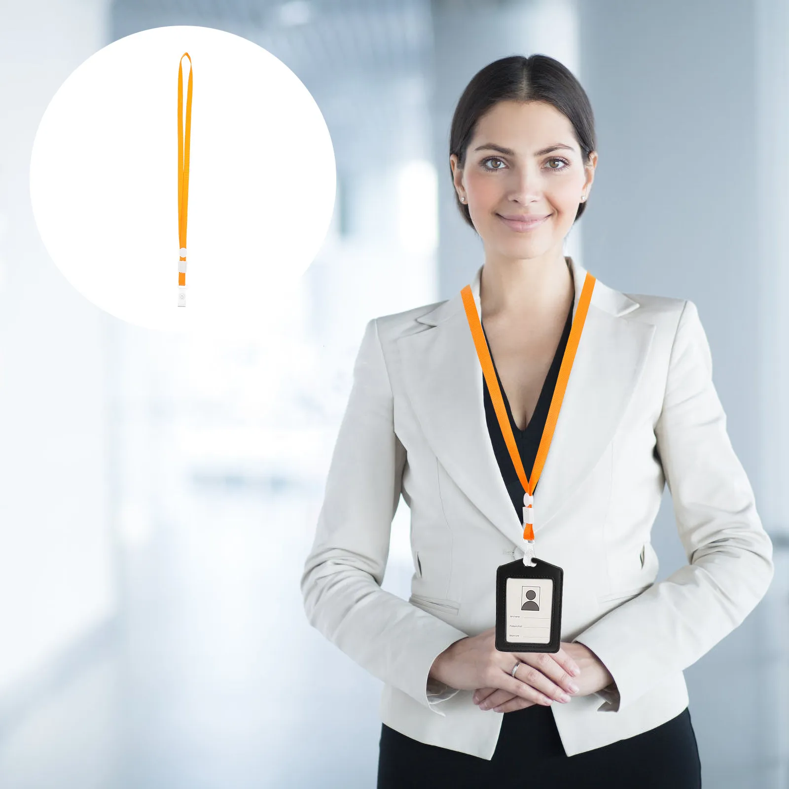 

50 шт. легких и удобных шейных ремешков для удостоверений личности, бейджей сотрудников офиса, именных бейджей медсестер, ключей-карт