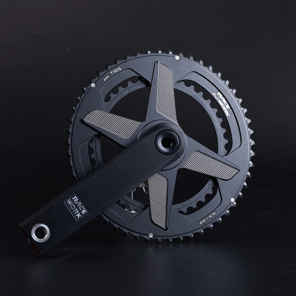 Rennrad Rennrad Kurbel garnitur 170mm Kettensatz Kurbel 50-34t/52-36t/53-39t Kettenrad Aluminium legierung Welle Fahrrad Doppel kettenblatt – Detail 11