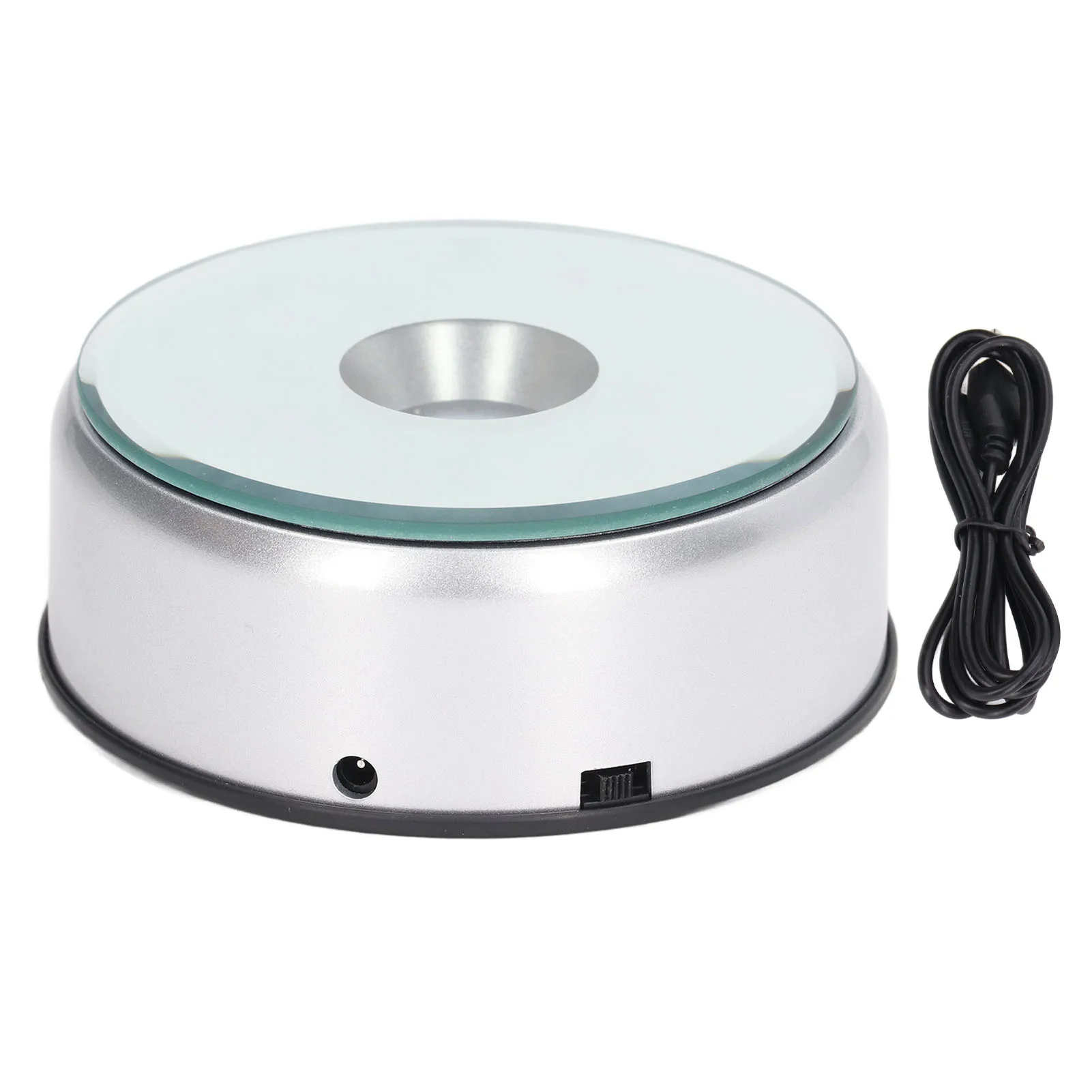 LED Display Stand Base Rotating Display Stand 360° Rotating LED Lights 80 Seconds Per Lap LED Display Base for Cups Crystals