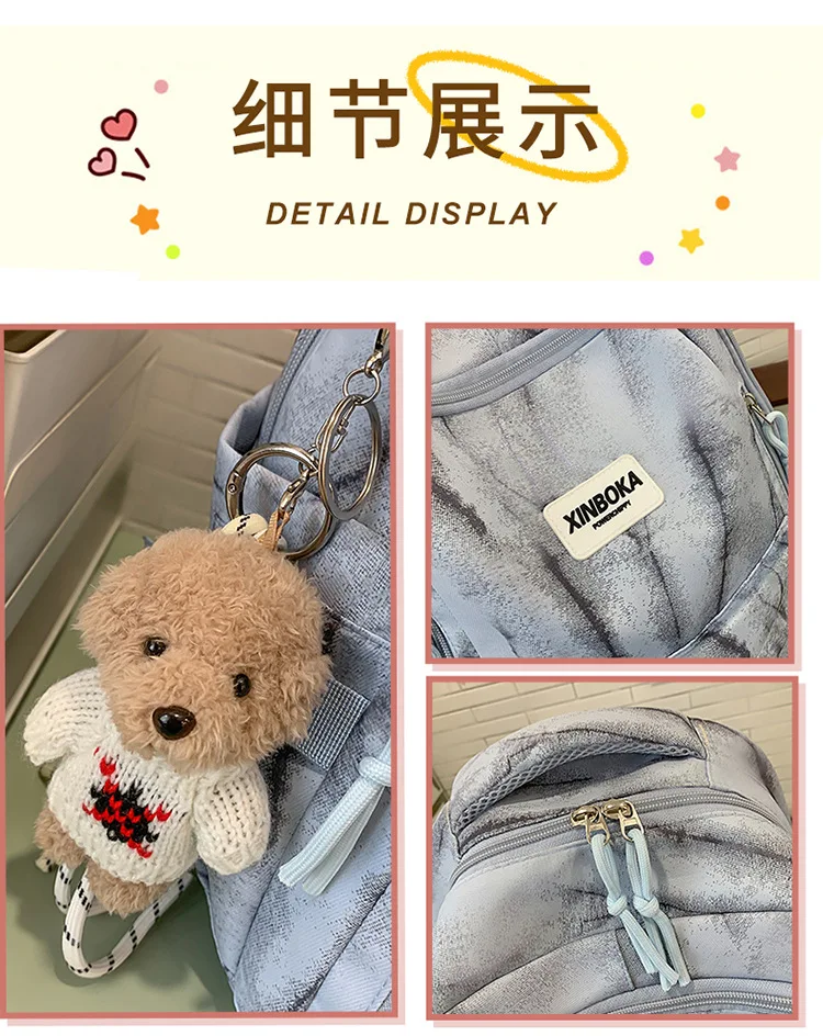 حقيبة مدرسية ذات سعة كبيرة على ظهره حقيبة مدرسية من النايلون حقائب سفر رياضية خارجية Unsiex حقيبة ظهر للأمتعة #3