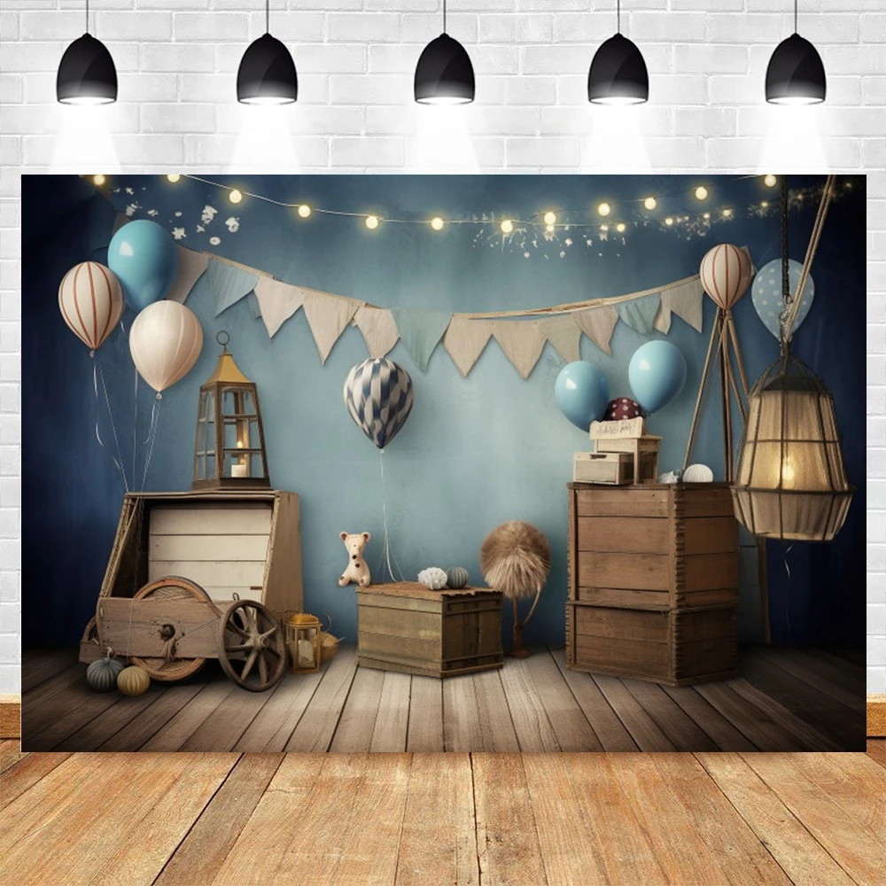 Newborn Baby 1st Birthday Photography Backdrop for Girl Boy Happy Birthday Cake Smash Party Decor Photo Background Studio Props