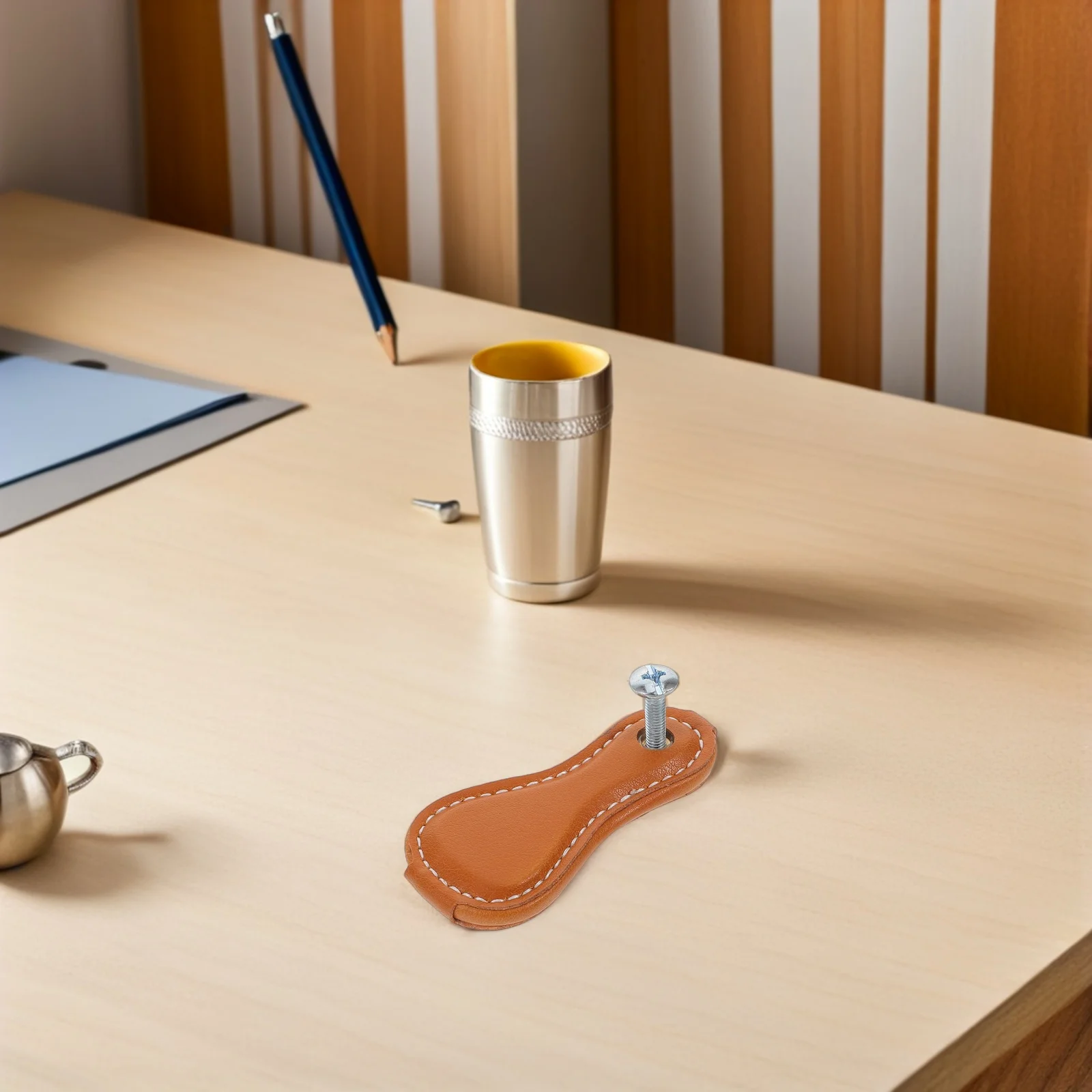 

2 шт., ручки для ящиков из искусственной кожи, ретро, винтажные ручки с одним отверстием для ванной комнаты, комодов, шкафов, мебели