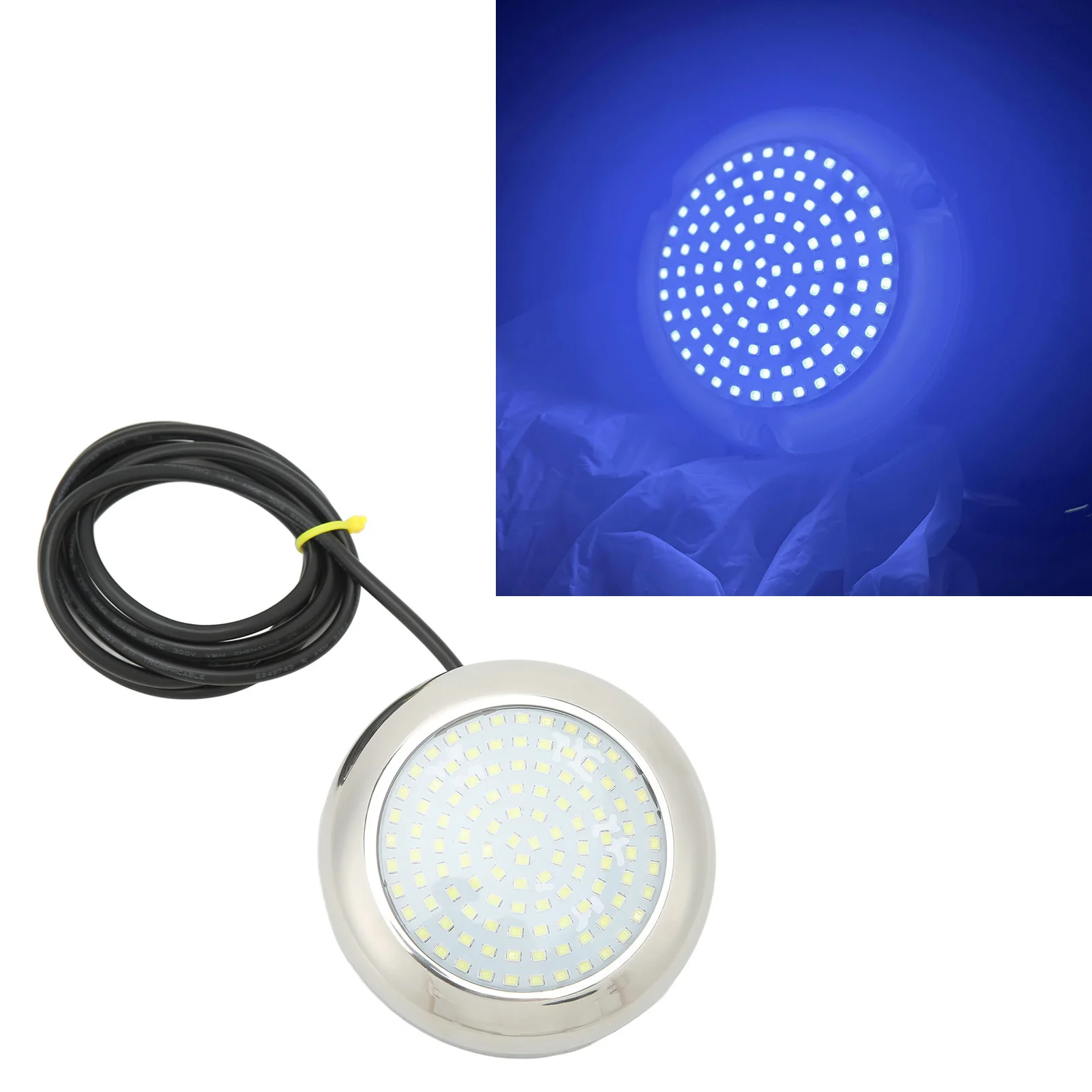 4inch 108LED Underwater Light 12V IP68 Waterproof 135° Luminous Angle Underwater Boat Lamp for Marine Waterproof Underwater Lamp