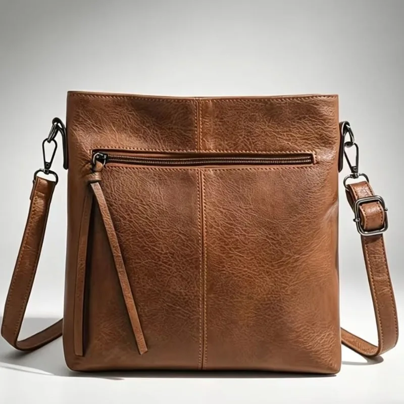 New PU Leather Women Wallet & Bag, Vintage Casual Ladies Small Shoulder Crossbody Bag
