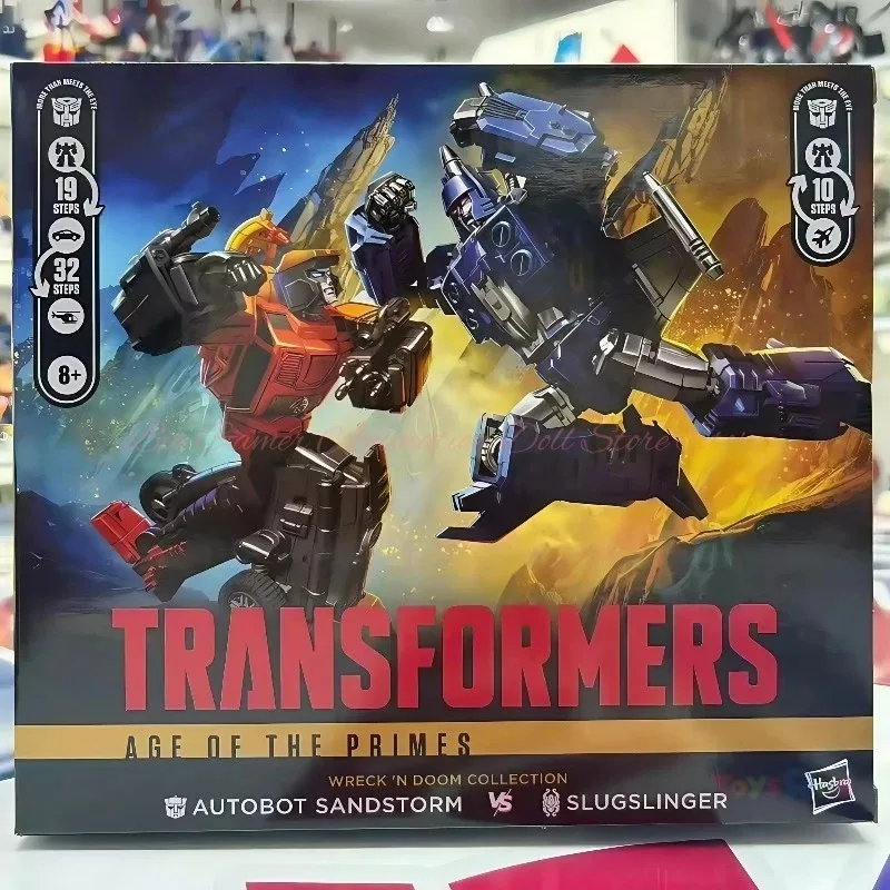 【Em estoque】Hasbro Brinquedos Transformáveis Thunder Rescue Team Sandstorm e Doomsday Sling Set Modelo Colecionável Brinquedo Presente