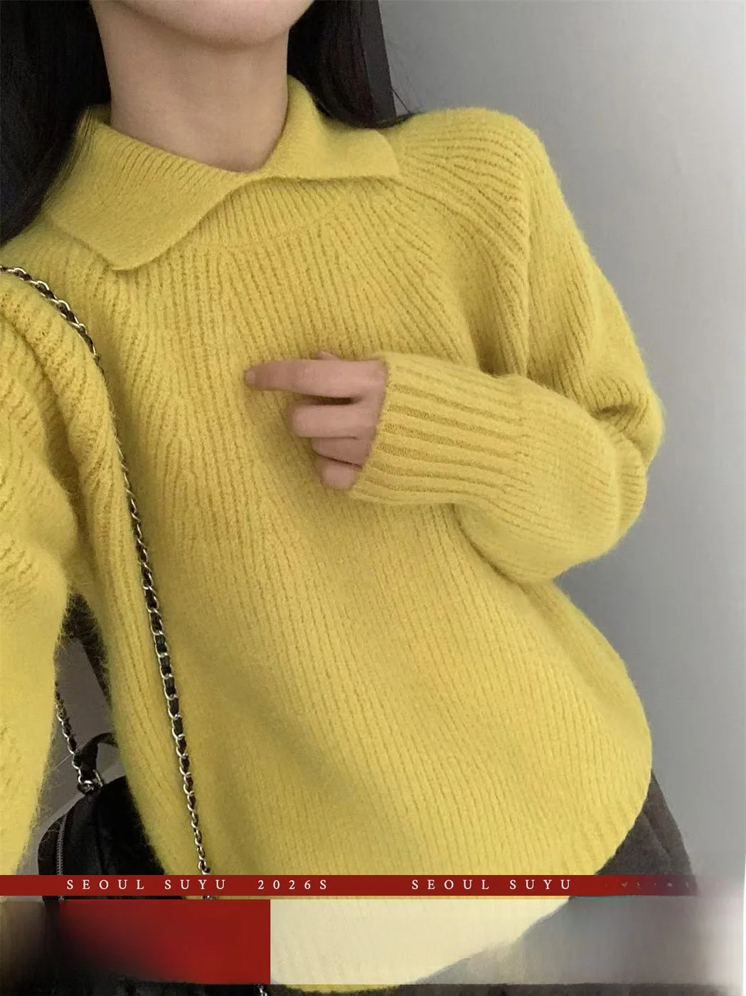 

Повседневный женский вязаный свитер: мягкий, уютный, однотонный, зимний, модный, универсальный, свободного кроя, с длинными рукавами и круглым вырезом