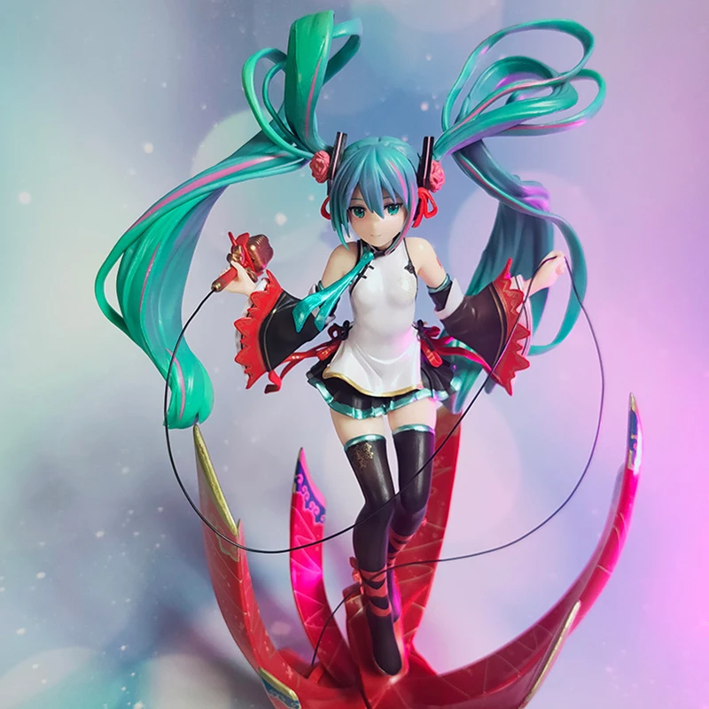 

26CM Anime Action Figure EXPO2019 Concert Hatsune Miku Kawaii Pvc Peripheral Model Doll Figurals Collect ornaments Toys gifts