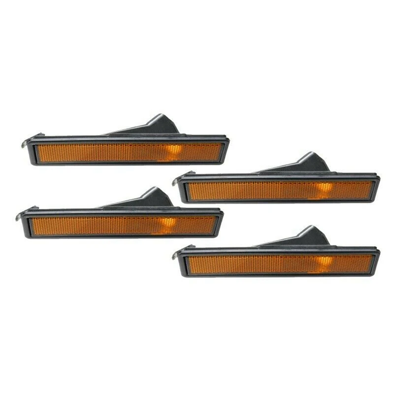 2X Yellow Rear Side Turn Signal Marker Light Lamp Lens Cover Shell For-BMW E30 E32 E34 318I 318Is 325Es 325I 63141377849