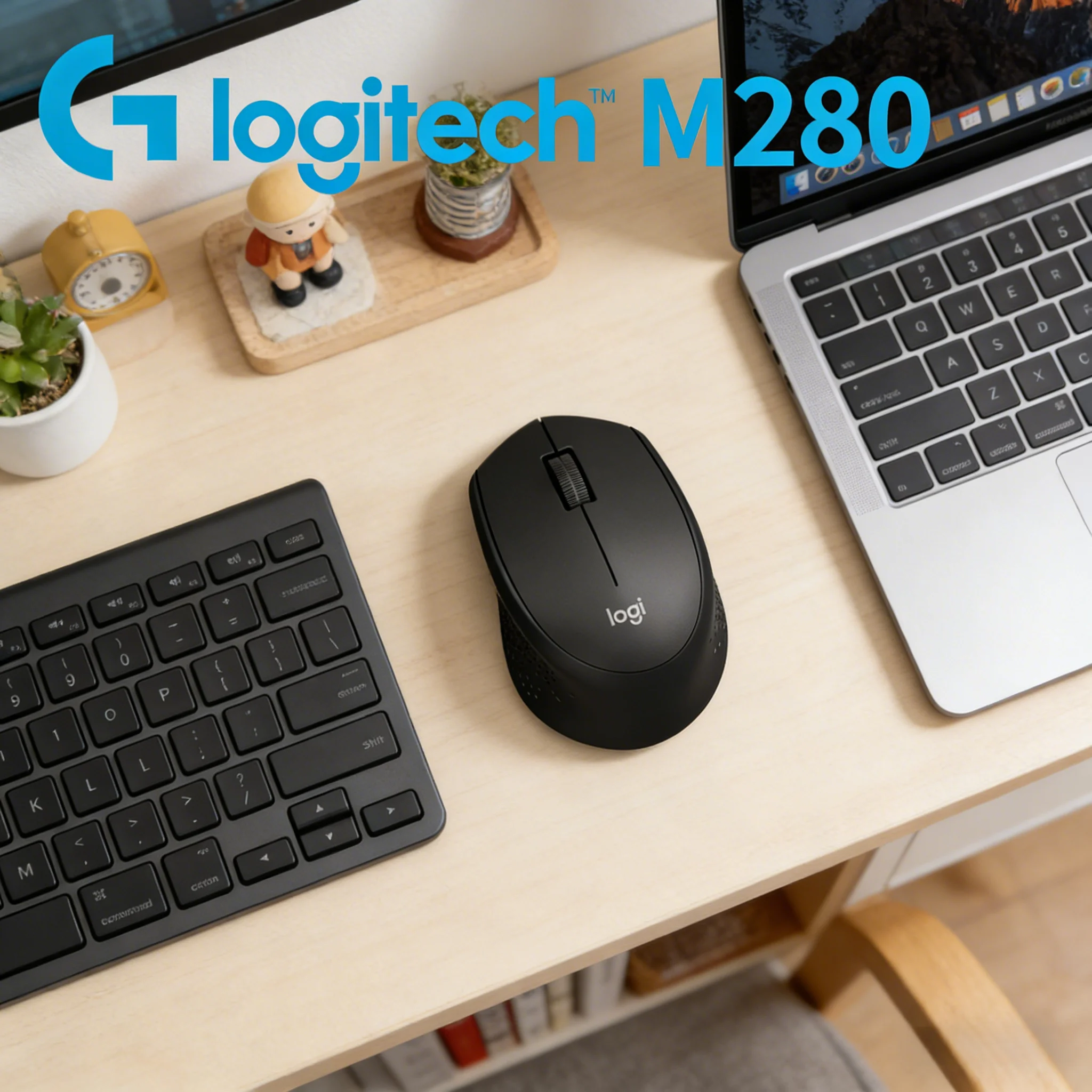 Logitech M280 Wireless Mouse Ergonomic Design 2.4G 1000 DPI 24 Months Battery for Home Office PC Laptop