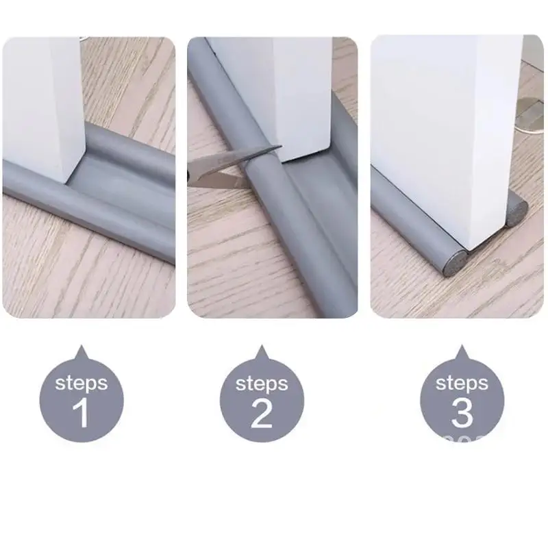 

Double Side Door Bottom Seal Strip Flexible Wind Noise Reduction Stopper Under Door Sealing Blocker Guard Sealer Prevent Insects