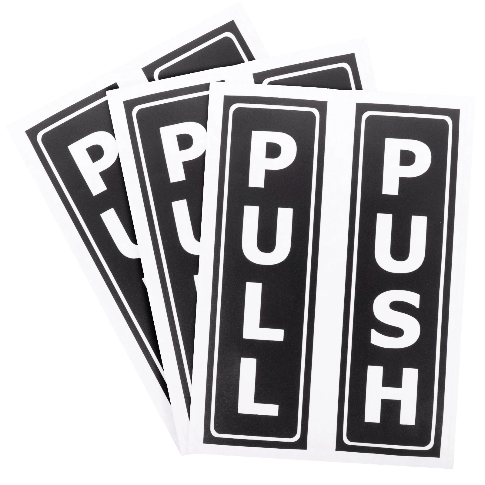 3 Pairs Alphabet Stickers Sliding Door Logo Push Pull Decals The Sign Please Use Other Black for Store