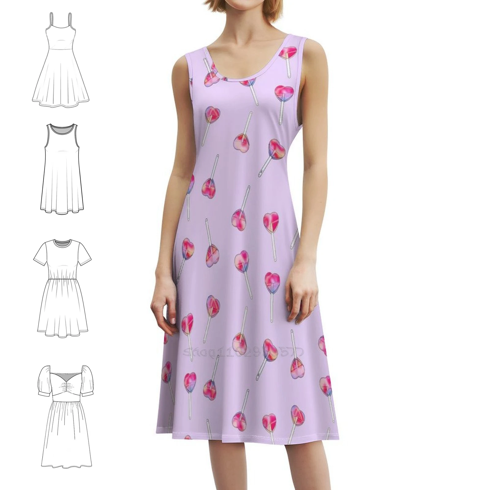 

Платье с вырезом в форме сердца Valentine Loli, элегантное летнее праздничное платье для женщин, леденец, Razzart, сердечки, Валентина