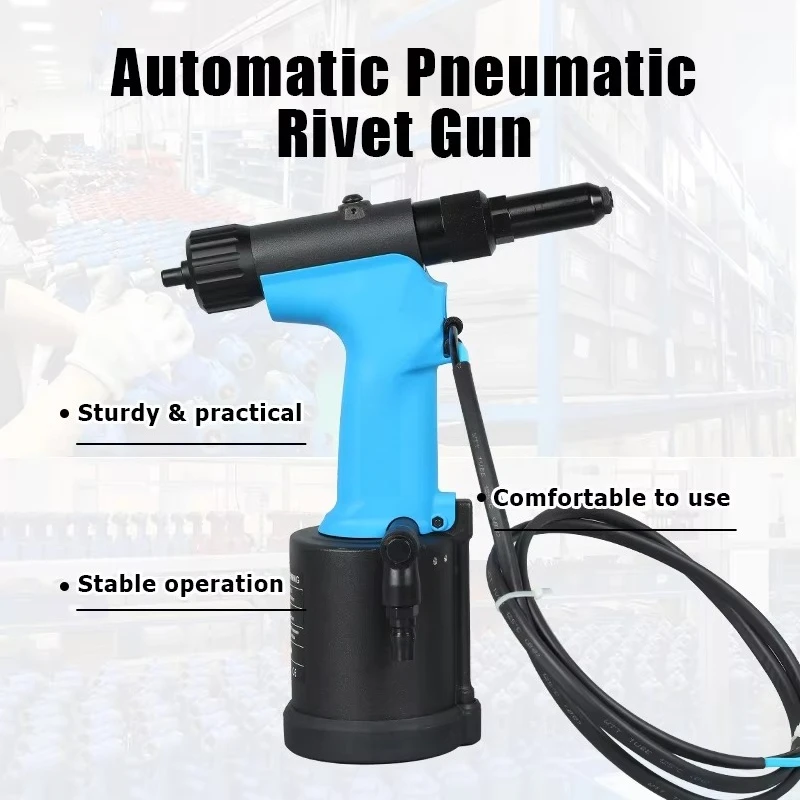 

RL-4200M Pedal Rivet Gun Pneumatic Riveter Easy Operation Hand-Free Riveting Tool 3.2-4.8mm