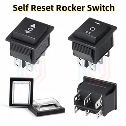 1PCS Self Reset Rocker Switch Momentary KCD4 Power Switch ON-OFF-ON Reset 3 Position 6 Pins 16A 250VAC/ 20A 125VAC