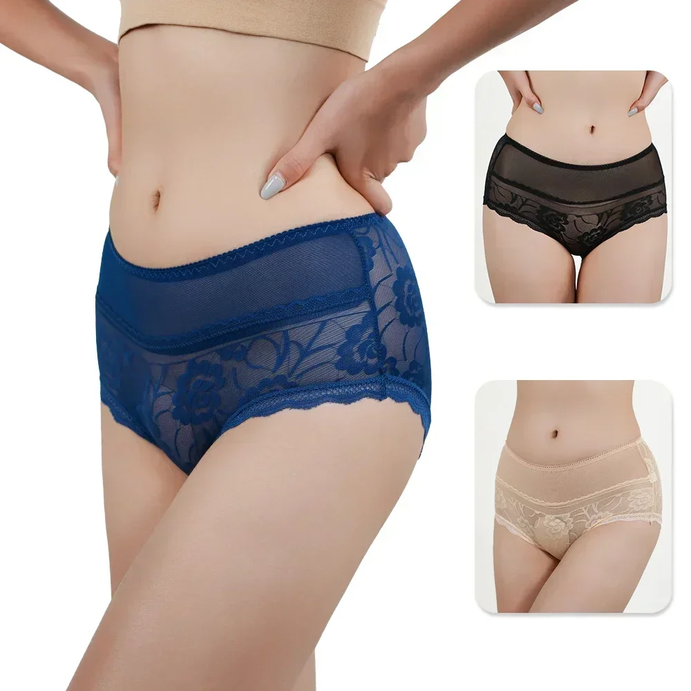 Women's Sexy Lace Floral Panties - usage example