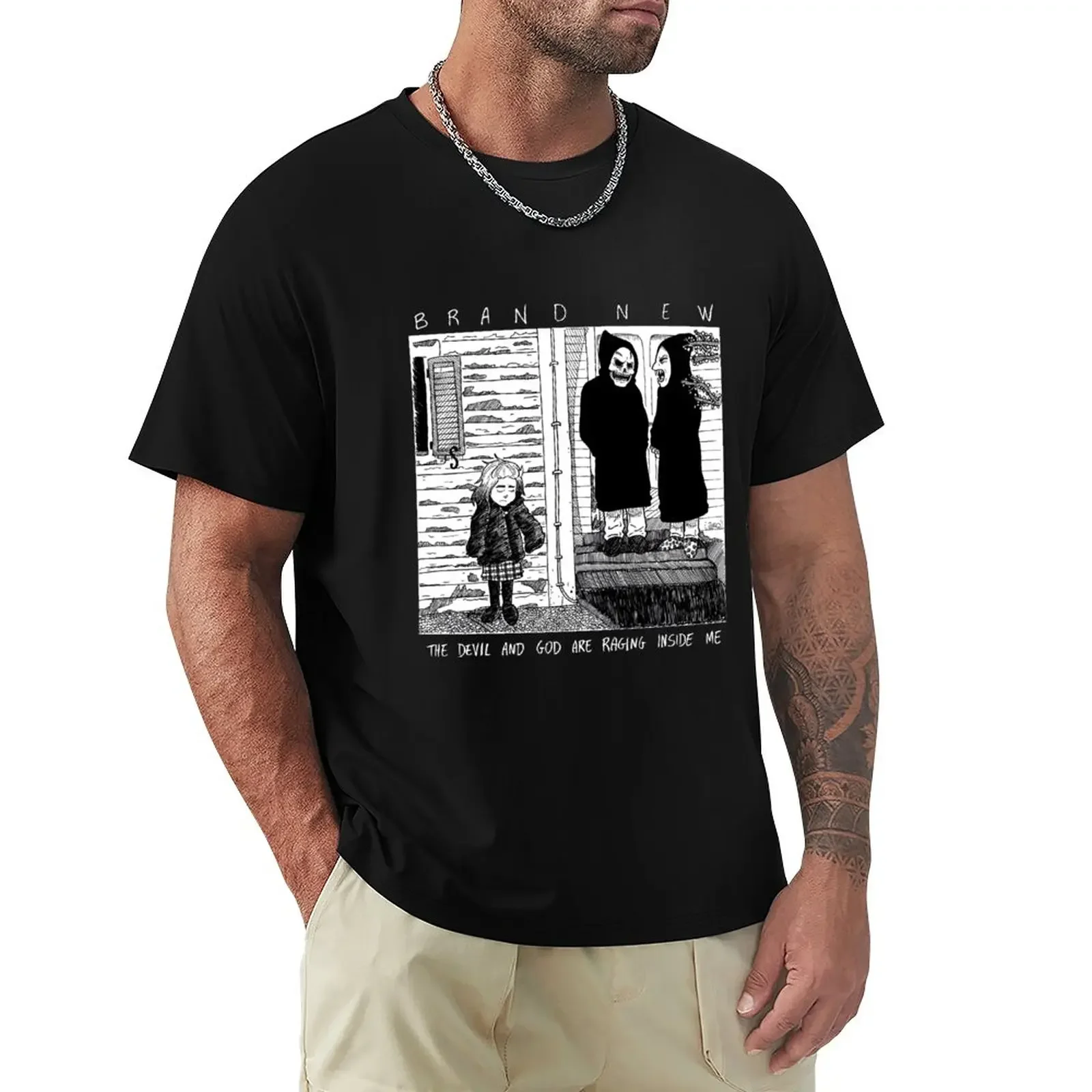 

The Devil and God are Raging Inside Me - Fanartwork T-Shirt sweat oversizeds korean fashion mens t shirt