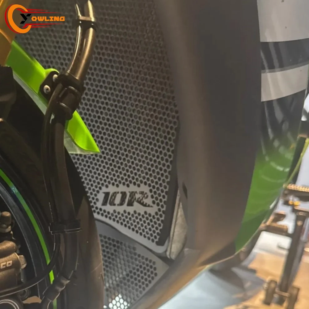 

Motorcycle Radiator Guard Downpipe Grille Cover For Kawasaki ZX10R ZX 10R 2008 2009 2010 ZX-10R Protector Protection Accessories