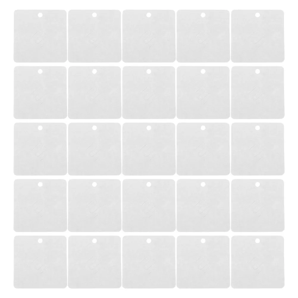 100Pcs 7x7cm Compact Blank Jewelry Display Cards White Thick Stock for Earrings Necklaces Brooches Hair Accessories Commercial