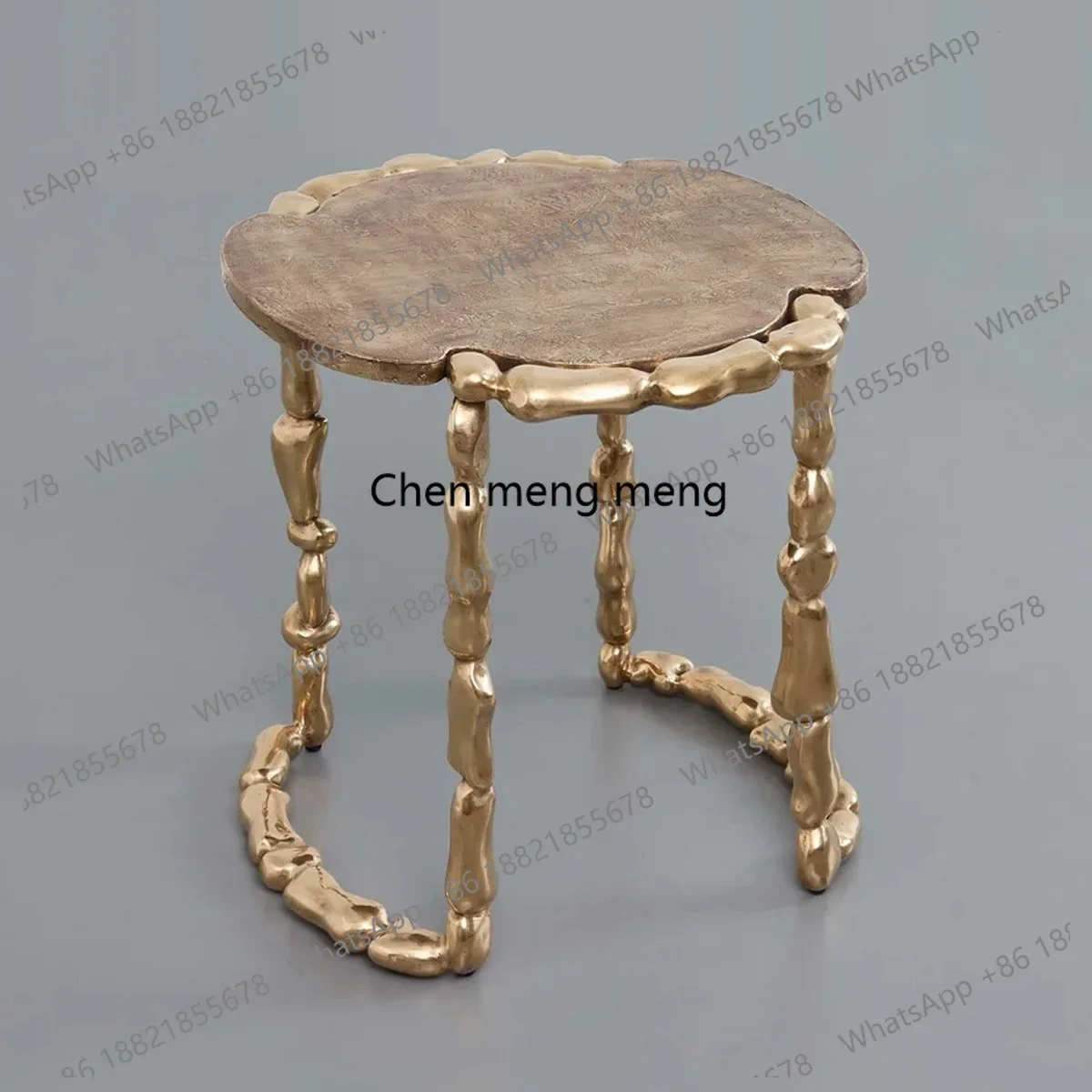 Modern and simple, legs, round edges, metal, custom copper small corners