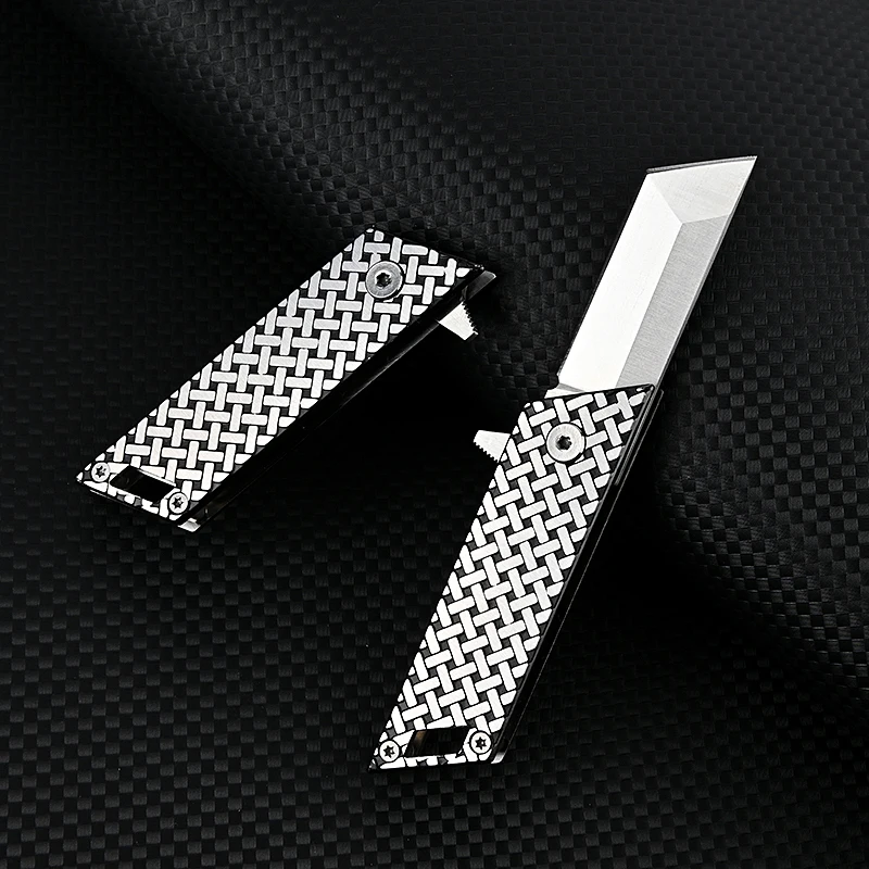 Stainless Steel Mini Pocket Utility Knife  Keychain Unpacking Folding Knife Unboxing Cutter Outdoor Survival EDC Tool Men Gift