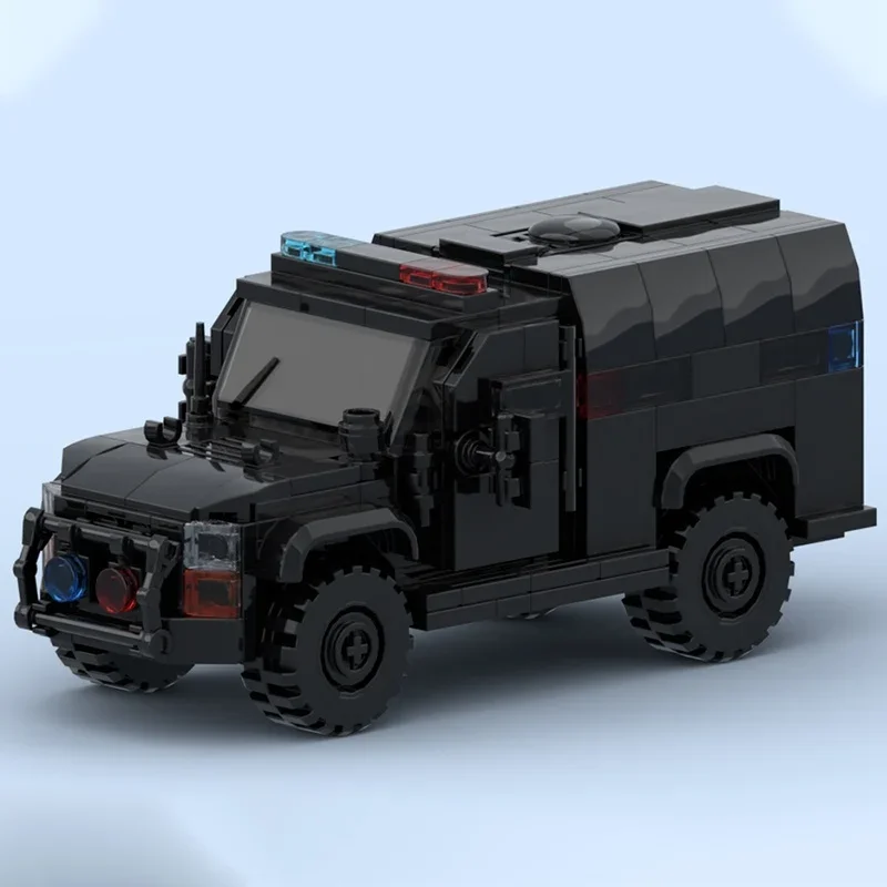 ชุดตัวต่อรถตำรวจหุ้มเกราะ MOC 341 ชิ้น ของเล่นประกอบเอง ของขวัญคริสต์มาส ของเล่นเสริมพัฒนาการ DIY ของขวัญวันเกิด