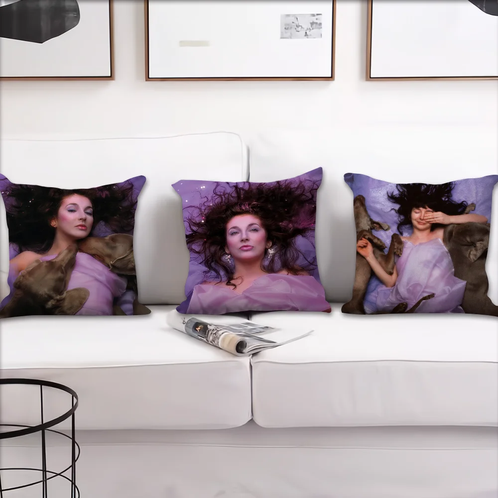 Singer K-Kate-Bush Hounds of Love Sofa Living Room Bedroom Headboard Backrest Cushion Square Cushion Nap Time Pillow Case