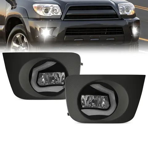 LED Fog Lights for Toyota 4Runner 2006 2007 2008 2009 LED DRL Light Turn Signals Light Front Bumper Driving Fog Lamp Assembly