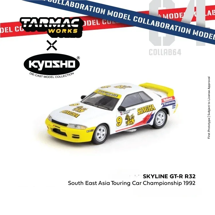 

Tarmac works x Kyosho 1:64 Skyline GTR R32 South East Asia #9 Diecast Model Car