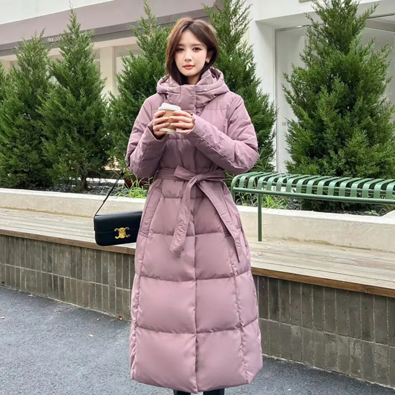 

Thick Loose X- Long Duck Down Fashion Coat Jackets Woman Winter Overknee Super Coat Female Parka Women Korean Warm outwear