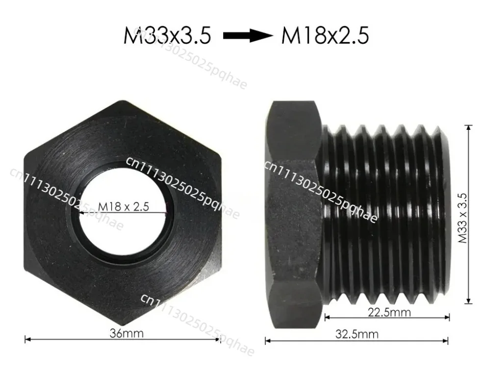 Wood Lathe Headstock Spindle Adapter M33 1 Inch M18 Wood Turning Threaded Insert Chuck Variable Diameter Sleeve for Woodworking
