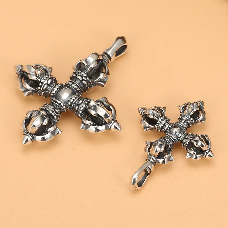 S925 silver method liquor vajra cross retro thai silver stylishfashion transfer popular pendant