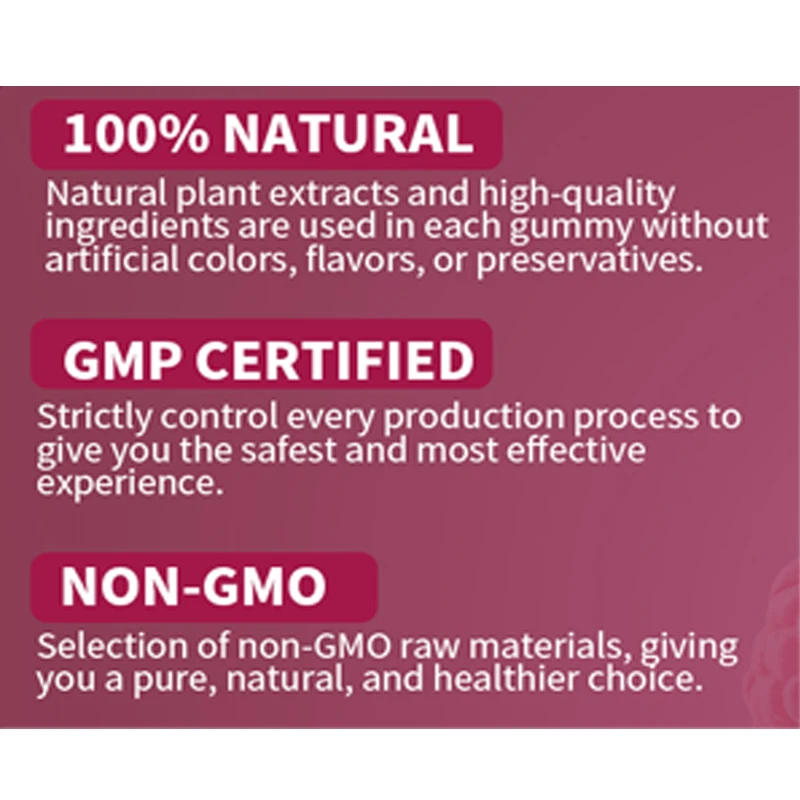 Iron Gummies, Pure Vegetarian Iron Supplement Gummies Containing Vitamin C, A, B Complex, Folate, and Zinc