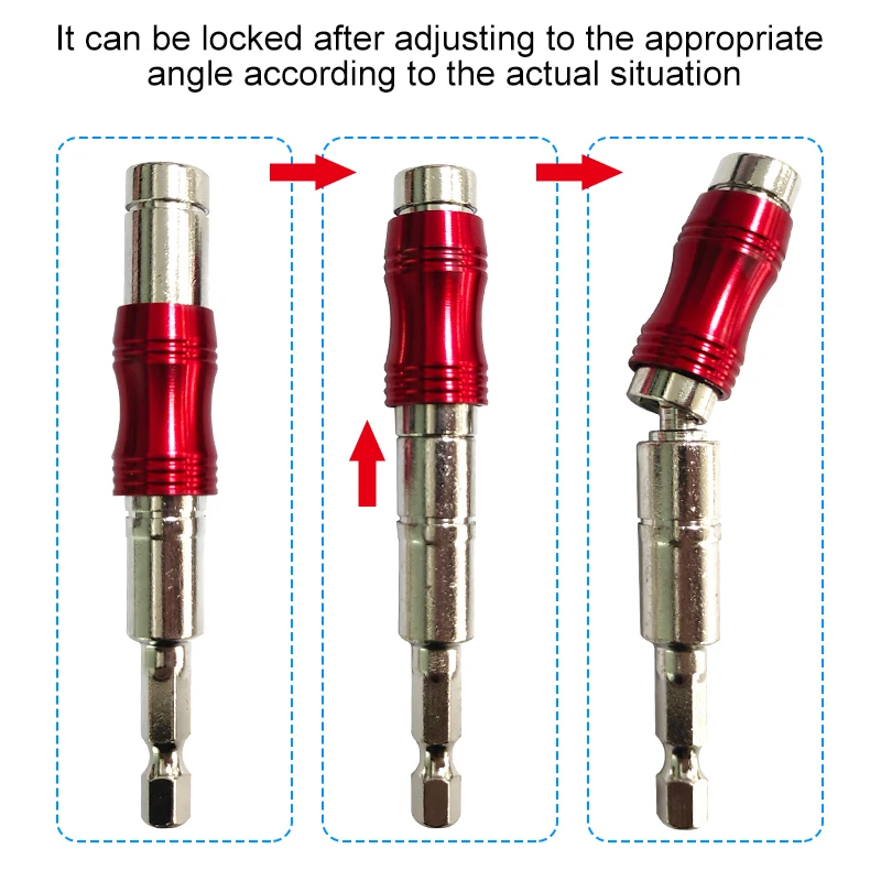 1pc Red Directional Connecting Rod Screw Drill Bit Universal Connecting Rod Adapter Tool Accessories