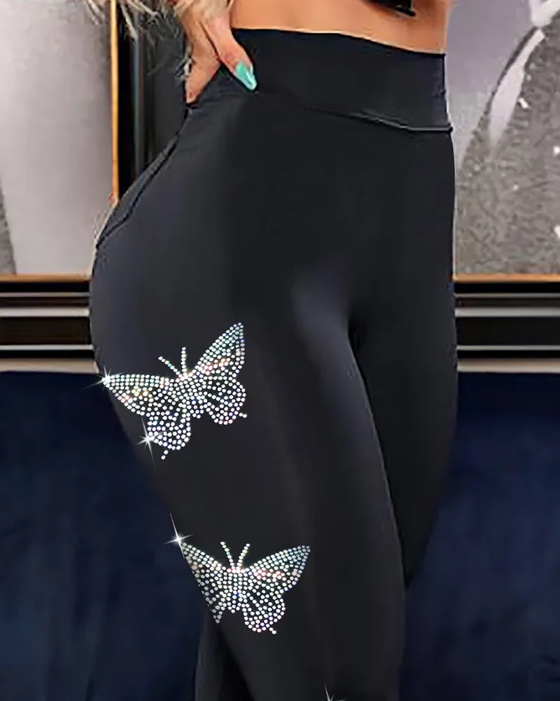 Contrast Lace High Waist Skinny Pants Chic Fashion Daily Summer Form-fitting Sexy Long Woman Pencil Pants Leggings
