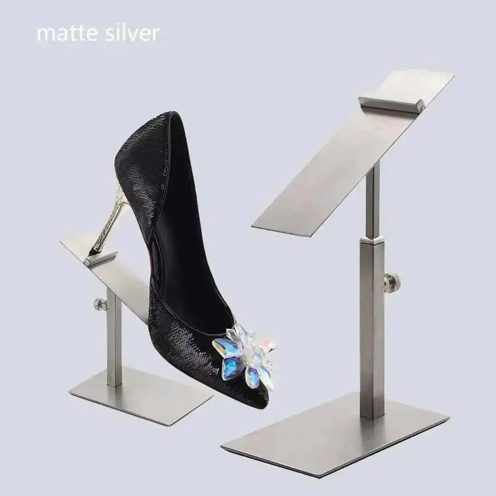 New Stainless Steel Shoe Display Rack Men's And Women's Shoe Rack, Window Display Counter Shoe Support Rack