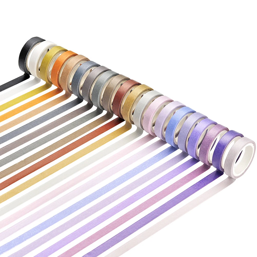 

Rainbow Washi Tape Creative Decorative Paper Tapes for DIY Stationery Gift Wrapping Photo Album Decoration Adhesive Rolls