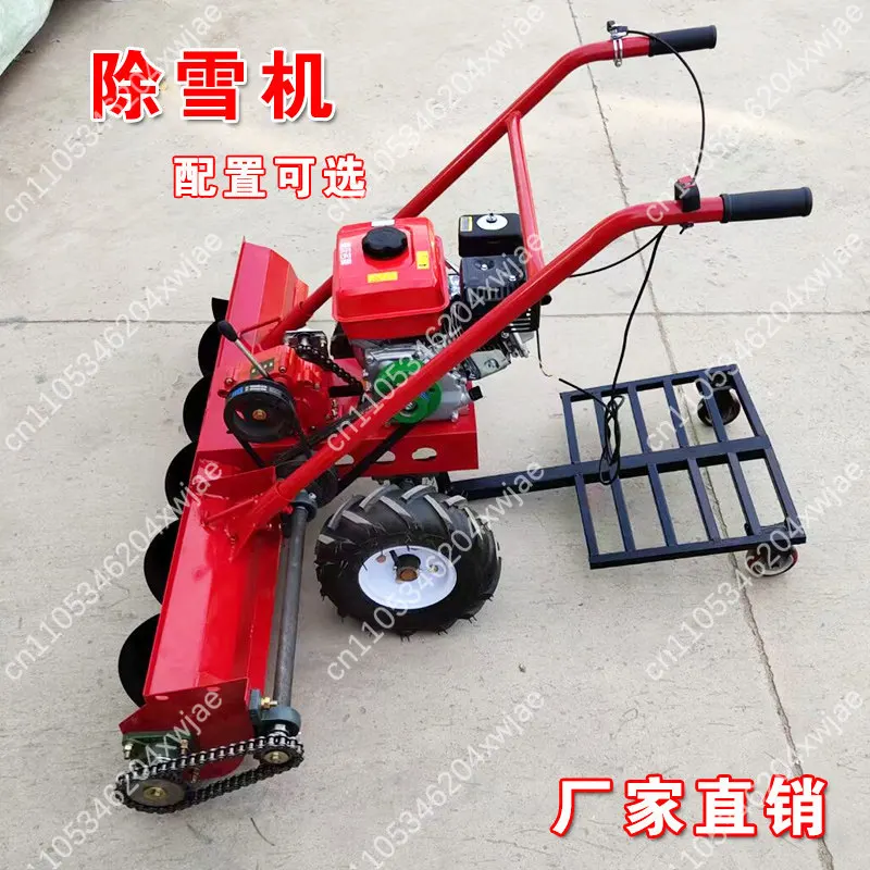 Multi-Functional Hand Push Snow Plow Shovel, Small Manual Snow Removal Equipment for Sidewalk Patio Community Road