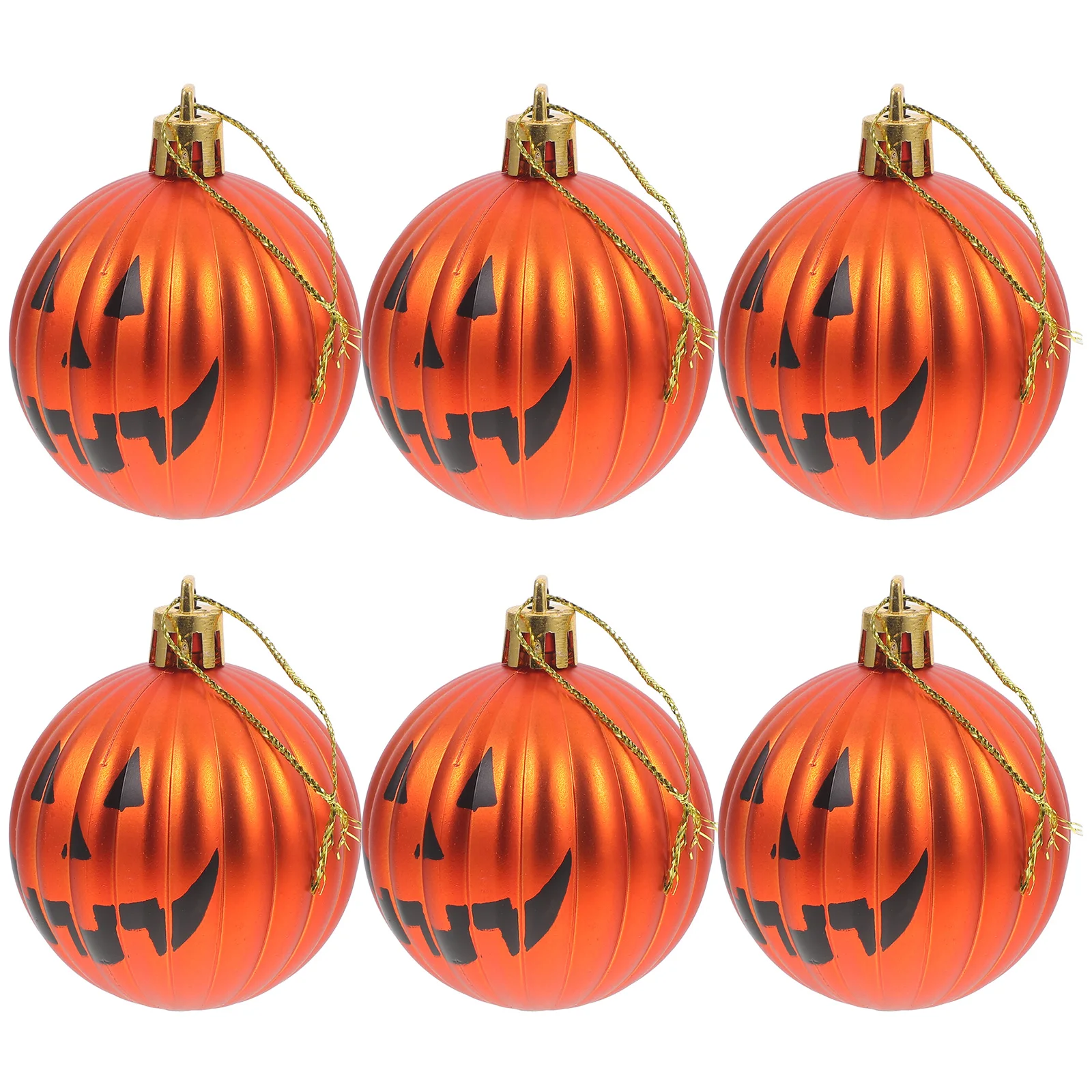 

6 Pcs Smiling Pumpkin Ball Festival Decorations Halloween Hanging Gadgets Ornaments Indoor Plastic