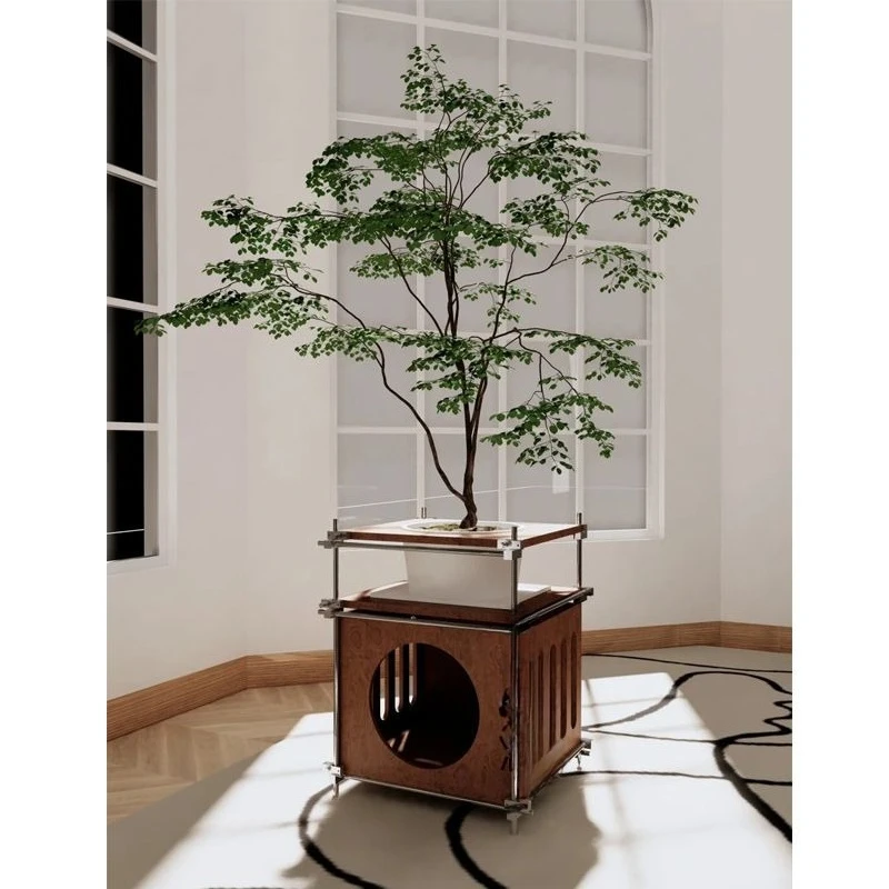 Nordic style optical axis plant stand Internet celebrity flower stand multi-layer grid corner few potted plant stand