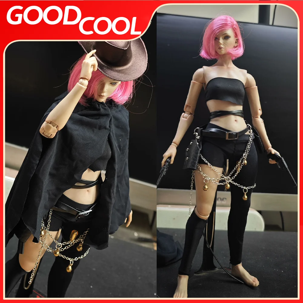 In Stock 1/6 Scale Female Soldier Black Outdoor Strapless Leggings Clothing Set Model Accessories Fit 12 inch Action Figure Body