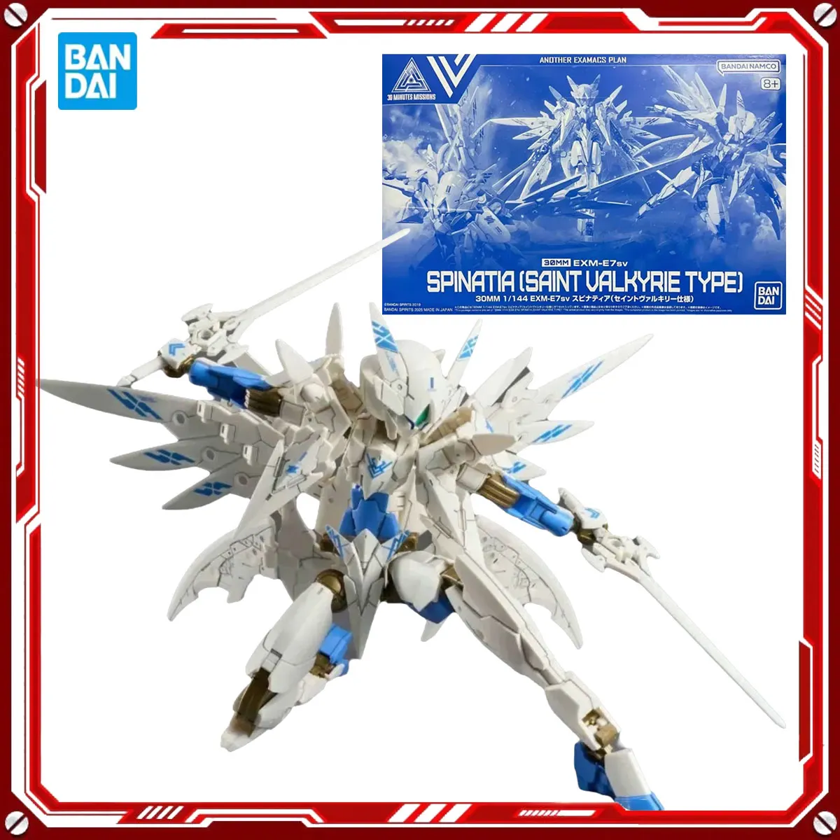 

Bandai Genuine Gundam Anime Model Kit EXM-E7sv Spinatia(SAINT VALKYRIE TYPE] Toy 30MM Action Figure Assembly Model Gift for Kids