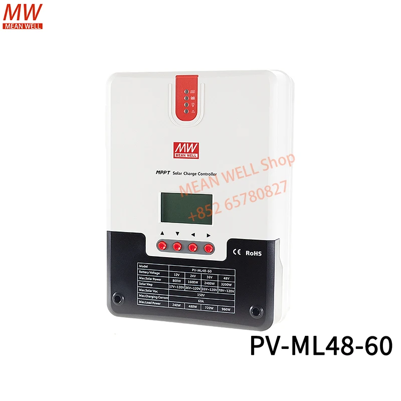 MEAN WELL Switching Power Supply PV-ML24-20 PV-ML24-40 Support Multiple Types MPPT Solar Controller 12/24V