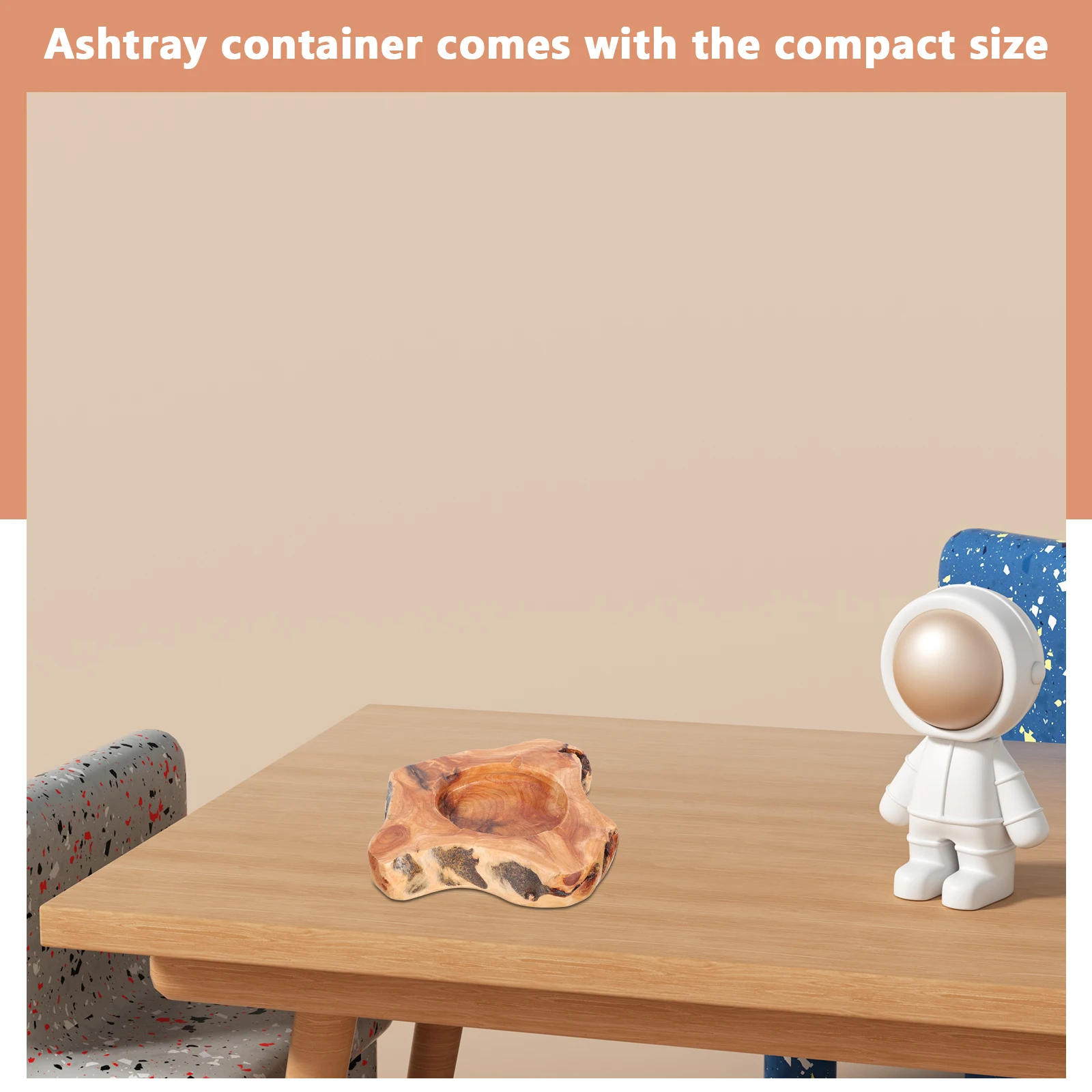 

1pc Wooden Ashtray Holder Home Wooden Ash Holder Office Bar Restaurant Ashtrays For Home Sturdy Smooth Surface