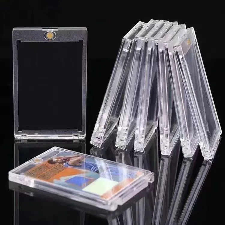 10/1 unidad de fundas magnéticas rígidas de 35PT para tarjetas de fotos de ídolos Kpop, protectores de tarjetas deportivas coleccionables, estuche de exhibición