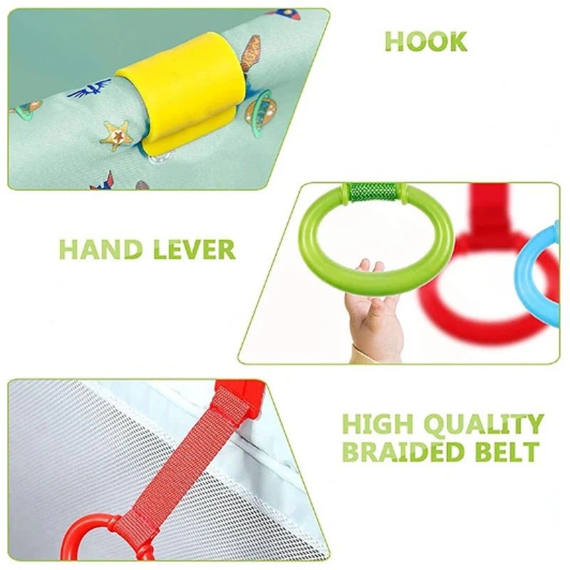 Pull Ring For Playpen Baby Crib Hooks General Use Hooks Baby Toys Pendants Bed Rings Hooks Hanging Ring Help Baby Stand