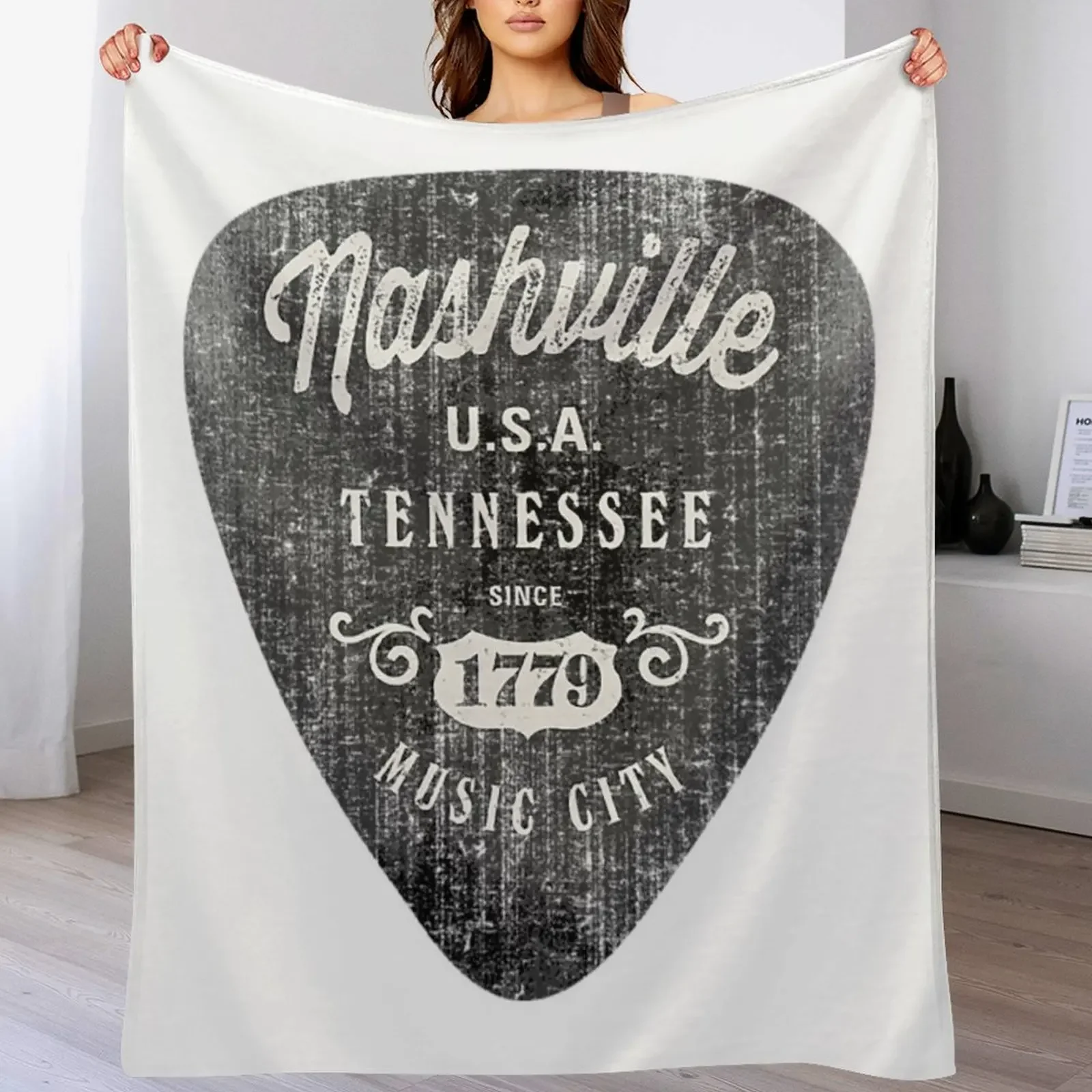 

Nashville T-ShirtNashville Music City USA Vintage Throw Blanket anime Single Multi-Purpose Polar Blankets