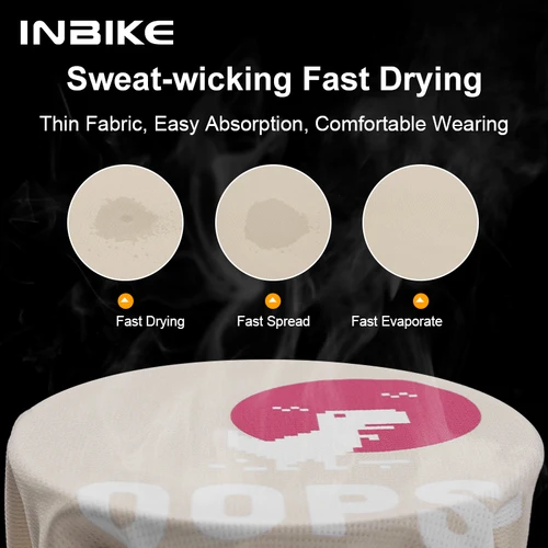 Imagen 2 del producto INBIKE-Camiseta de bicicleta para mujer, camiseta transpirable con cremallera completa para bicicleta de carretera con tres bolsillos, manga corta para ciclismo de verano