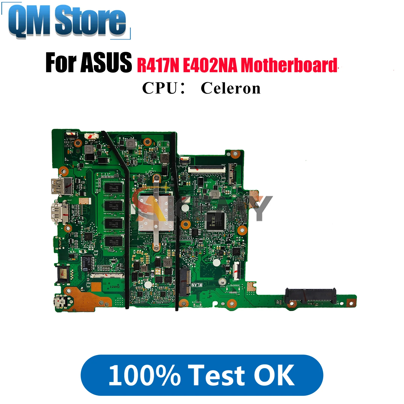 

E402NA Laptop Motherboard For ASUS EeeBook E402N R417N E402NA Notebook Mainboard With Celeron CPU 100% tests OK fast shipping