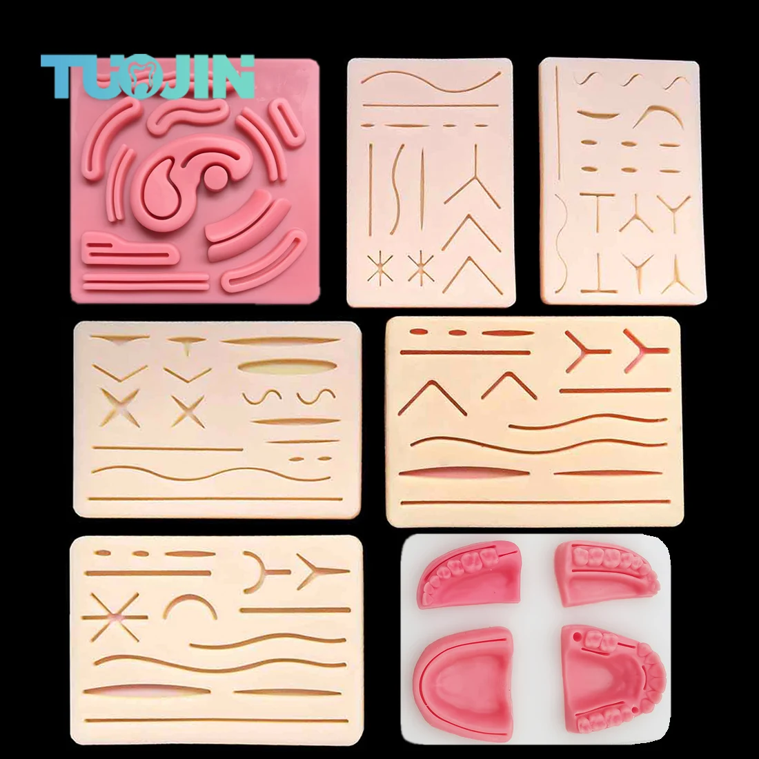 

Medical Students Skin Suture Practice Model Double Eyelid Knotting Tool Surgical Simulation Wound Silicone Module