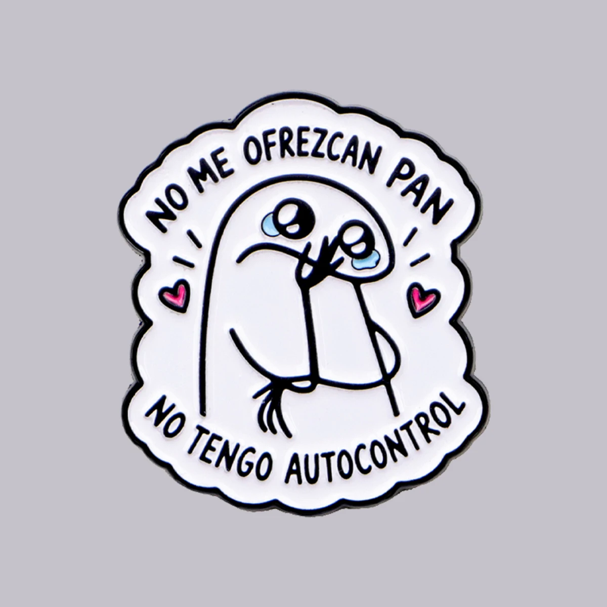 Spanish Quote Enamel Pin No Me Ofrezcan Pan Flork Meme Brooches Lapel Pins Backpack Accessories Decorative Jewelry Friends Gifts